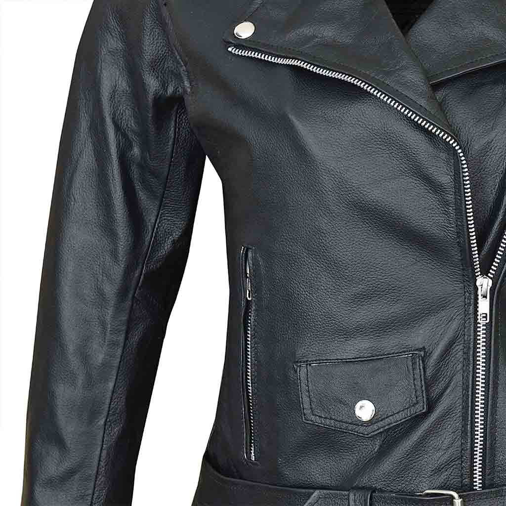 RIDERACT® Leather Moto jacket for women Brando Native