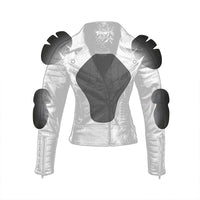 Armored Leather biker Jacket Women