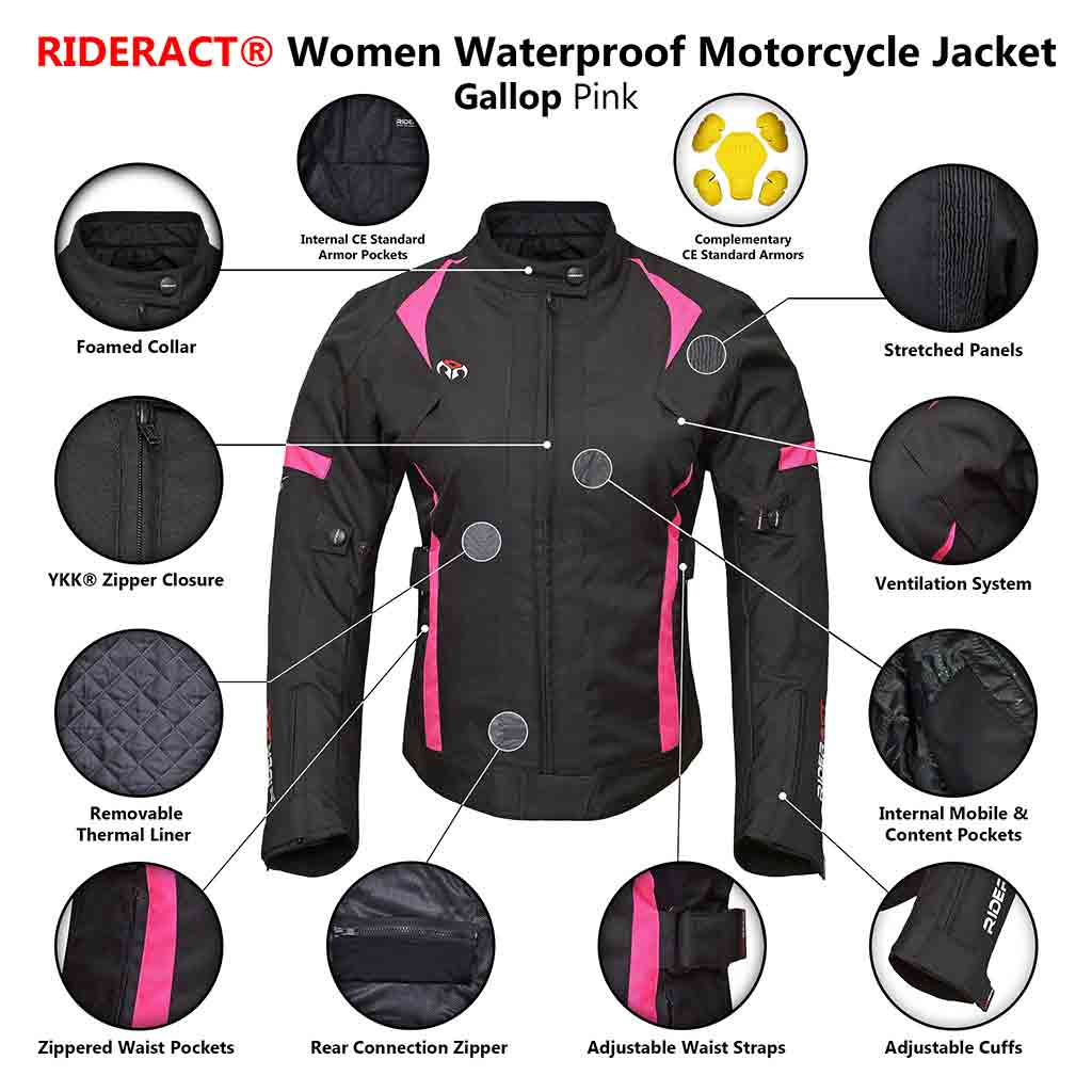 Infographics Women waterproof Jacket