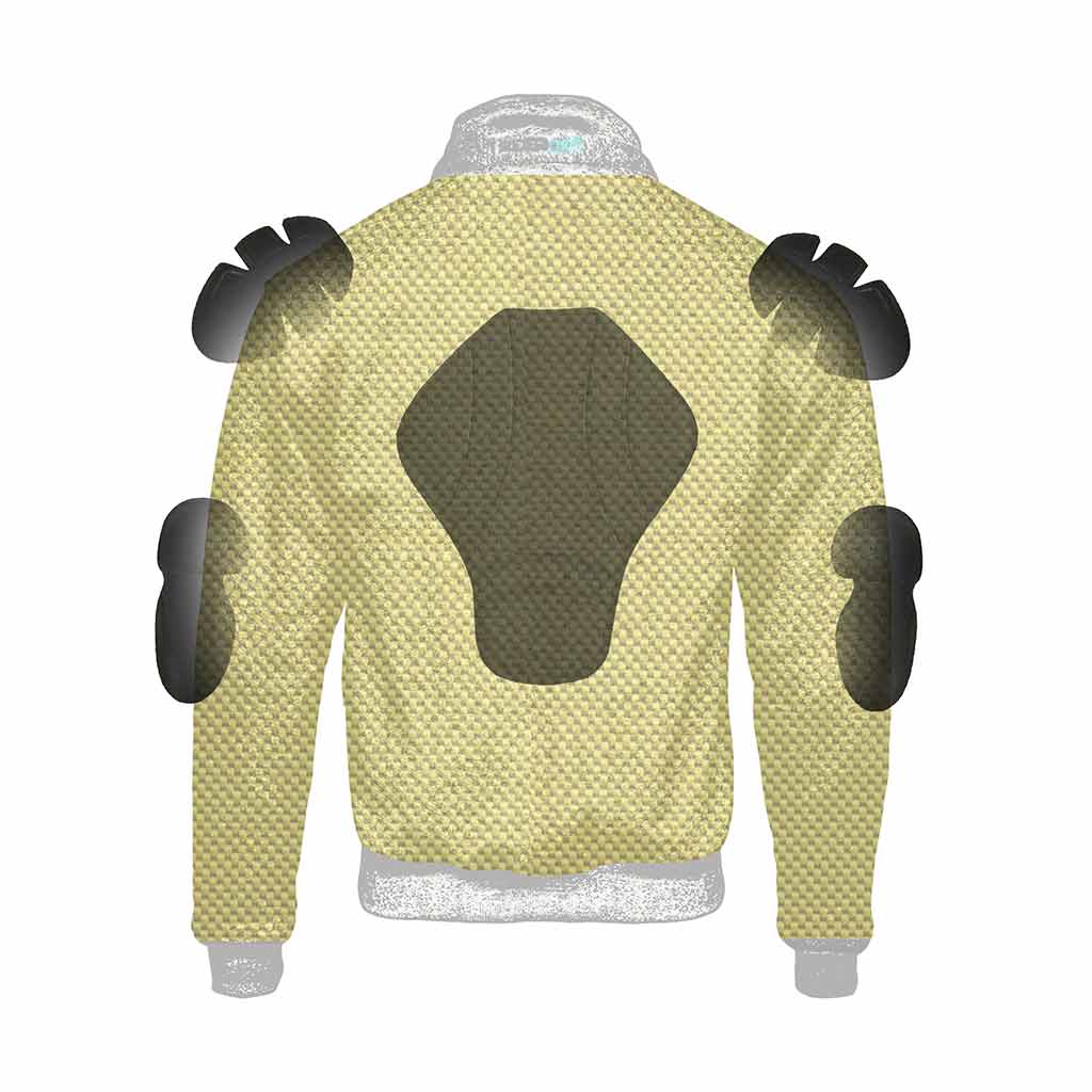 Motorbike Hoodie Chrome Reinforced with Aramid Fiber