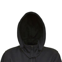 Detachable pullover hood Women Motorcycle Hoodie Black