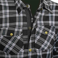 Kevlar Shirt Zipper and button Closure