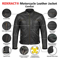 infographics of motorbike leather jacket black