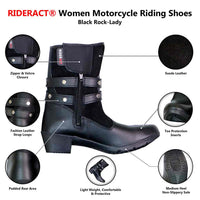 Street women motorbike boots Infographics
