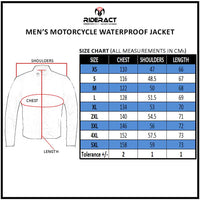 RIDERACT waterproof Motorcycle Jacket Size Chart