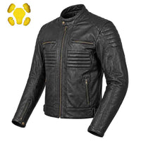 Leather motorbike jacket