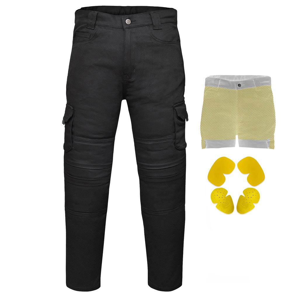 Men Cotton Cargo Motorcycle Pant