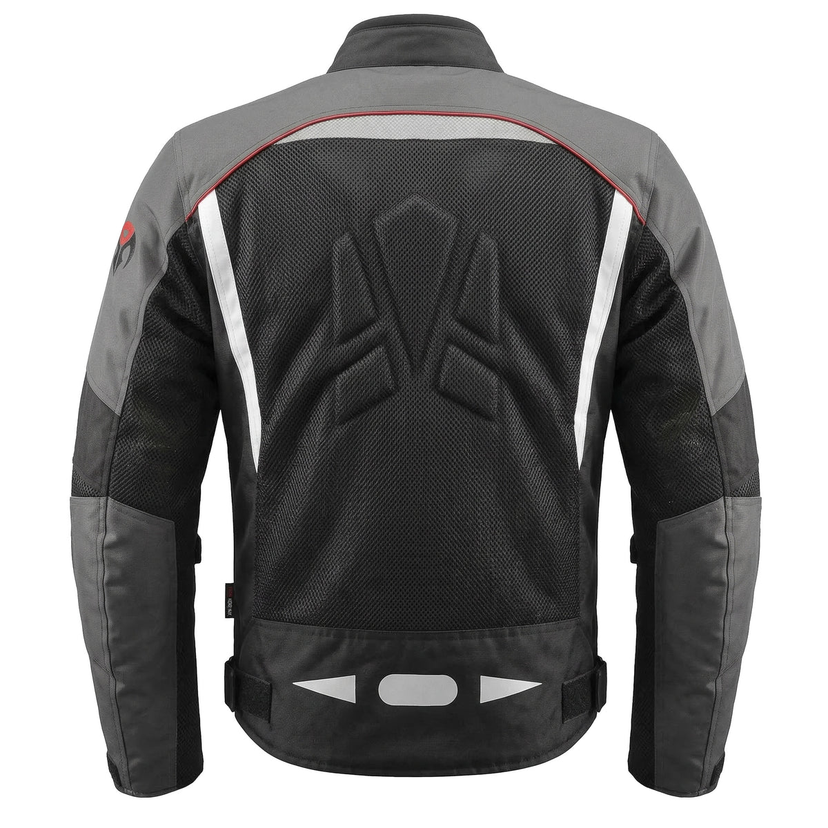 Back view of textile motorcycle jacket