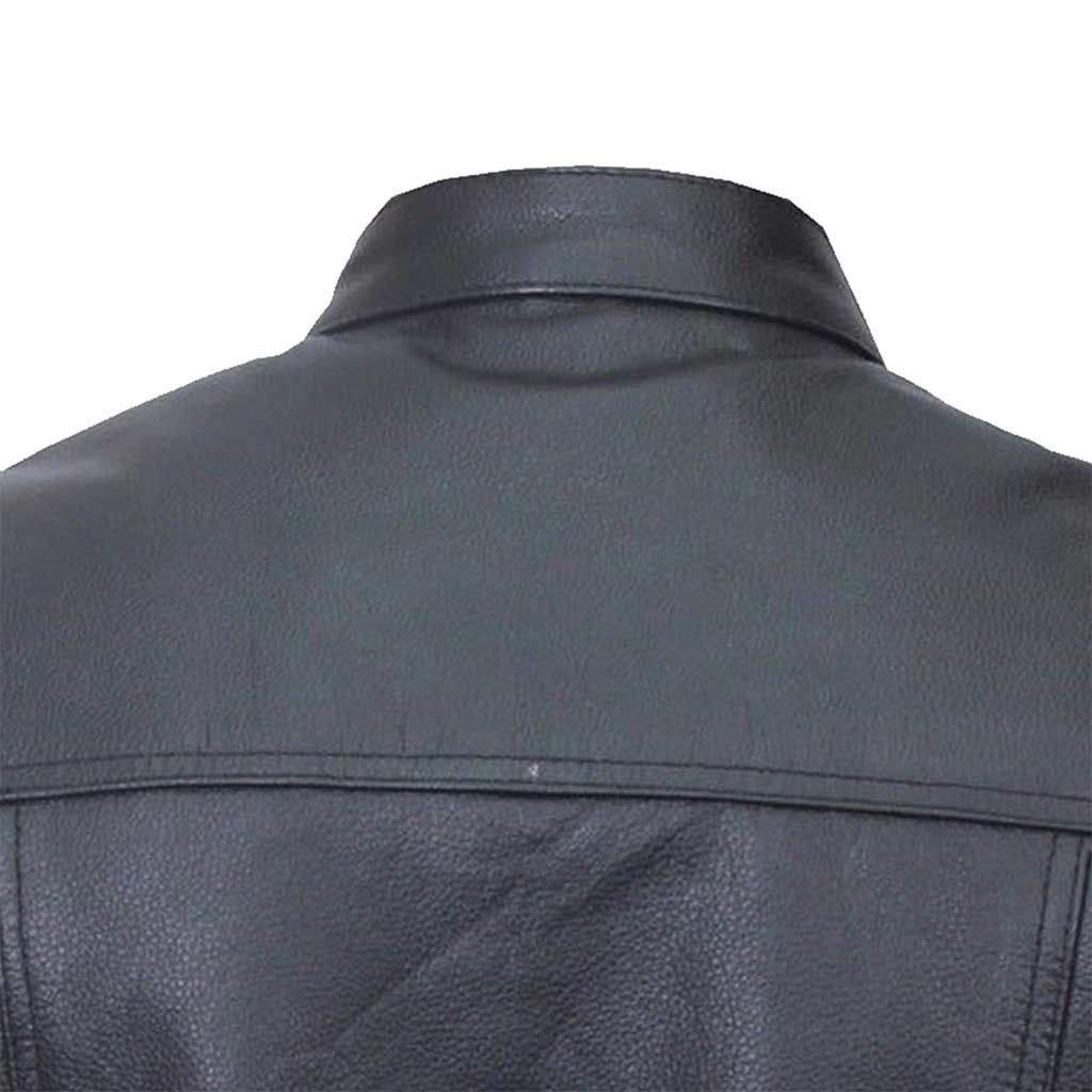 Motorcycle Black Waistcoat Back side