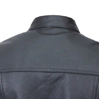 Motorcycle Black Waistcoat Back side