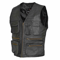 Leather Vest Cargo Side Pose