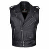 RIDERACT® Mens Motorcycle Leather Vest Brando
