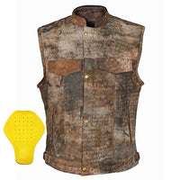 RIDERACT leather vest brown