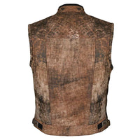 RIDERACT vest brown sons of anarchy Back Side