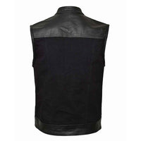 Riding Leather Vest Back Pose