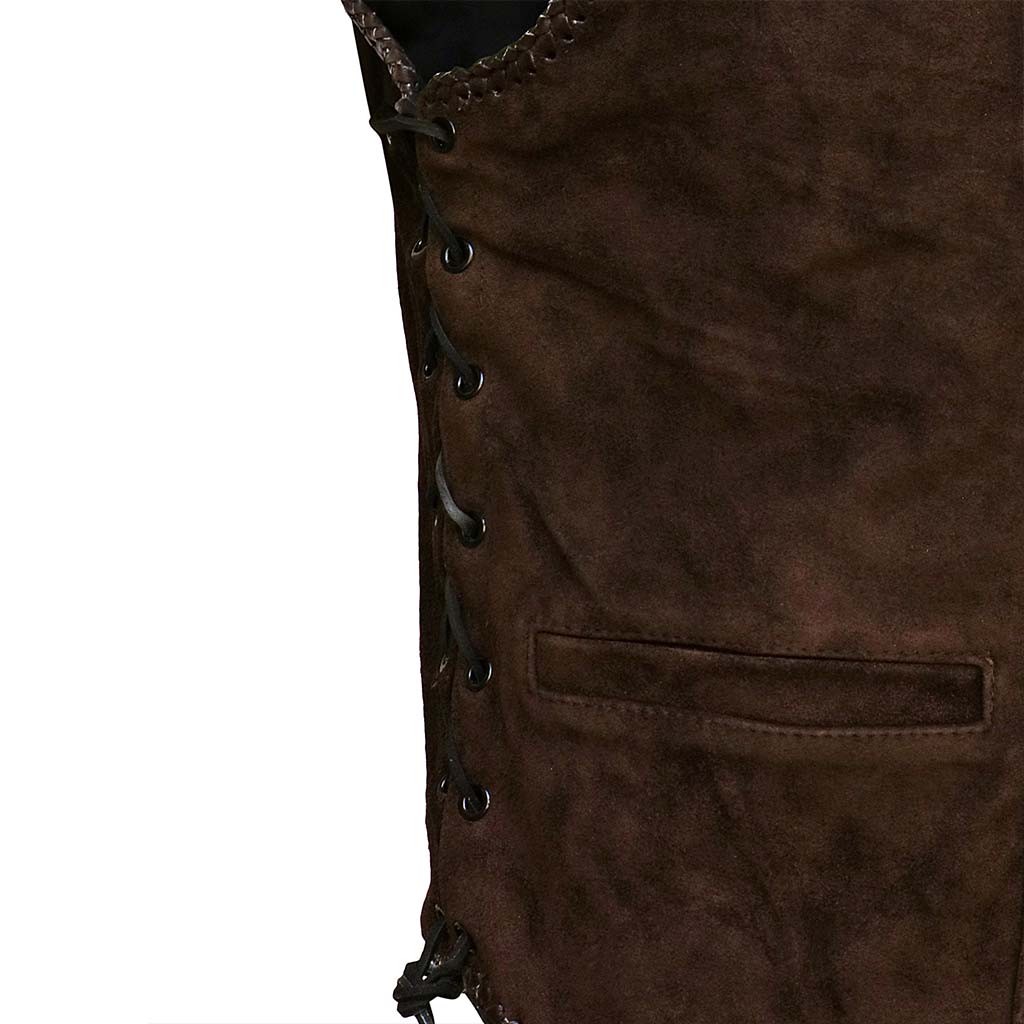 Adjustable Waist side lacing Leather Vest