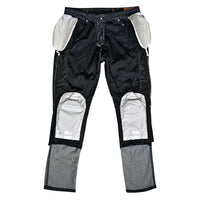 biker style blue jeans internal view
