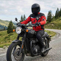 RIDERACT motorbike jacket waterproof Evolve red