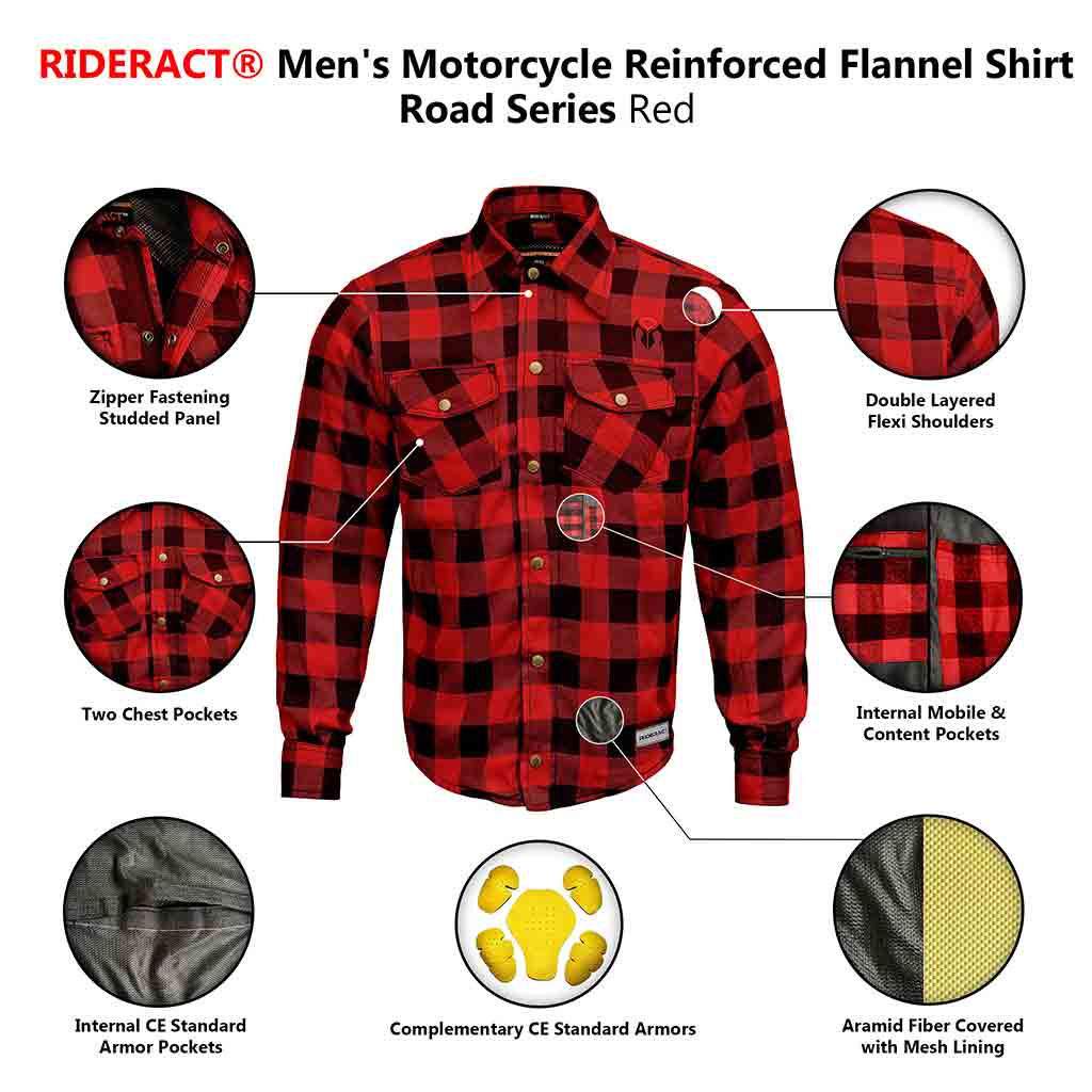 Infographics Kevlar Motorcycle Shirt
