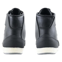 Moto sneakers back pose