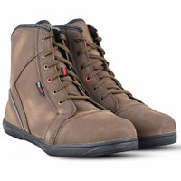 Men Motorcycle Boots Brown Lavender