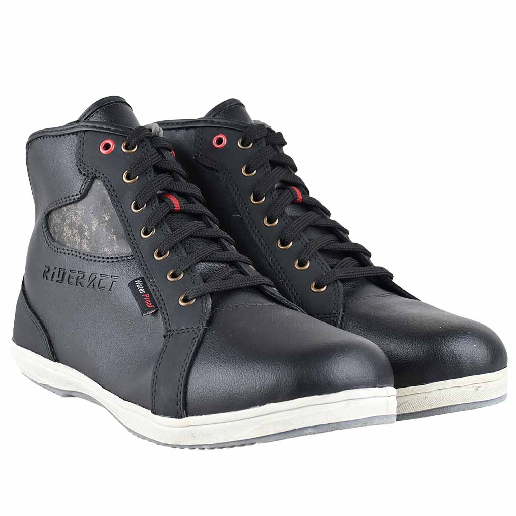 Mens Motorcycle Boots Black Integral