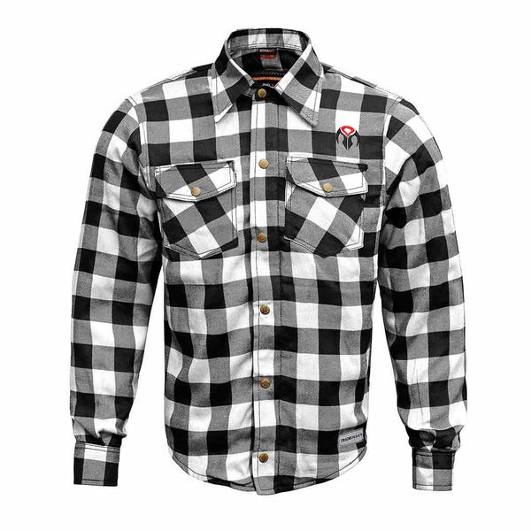 RIDERACT Kevlar Shirt White & Black