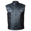 RIDERACT® Mens Leather Vest SOA Zipper