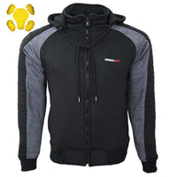 Kevlar Motorcycle Hoodie Warden Black Grey