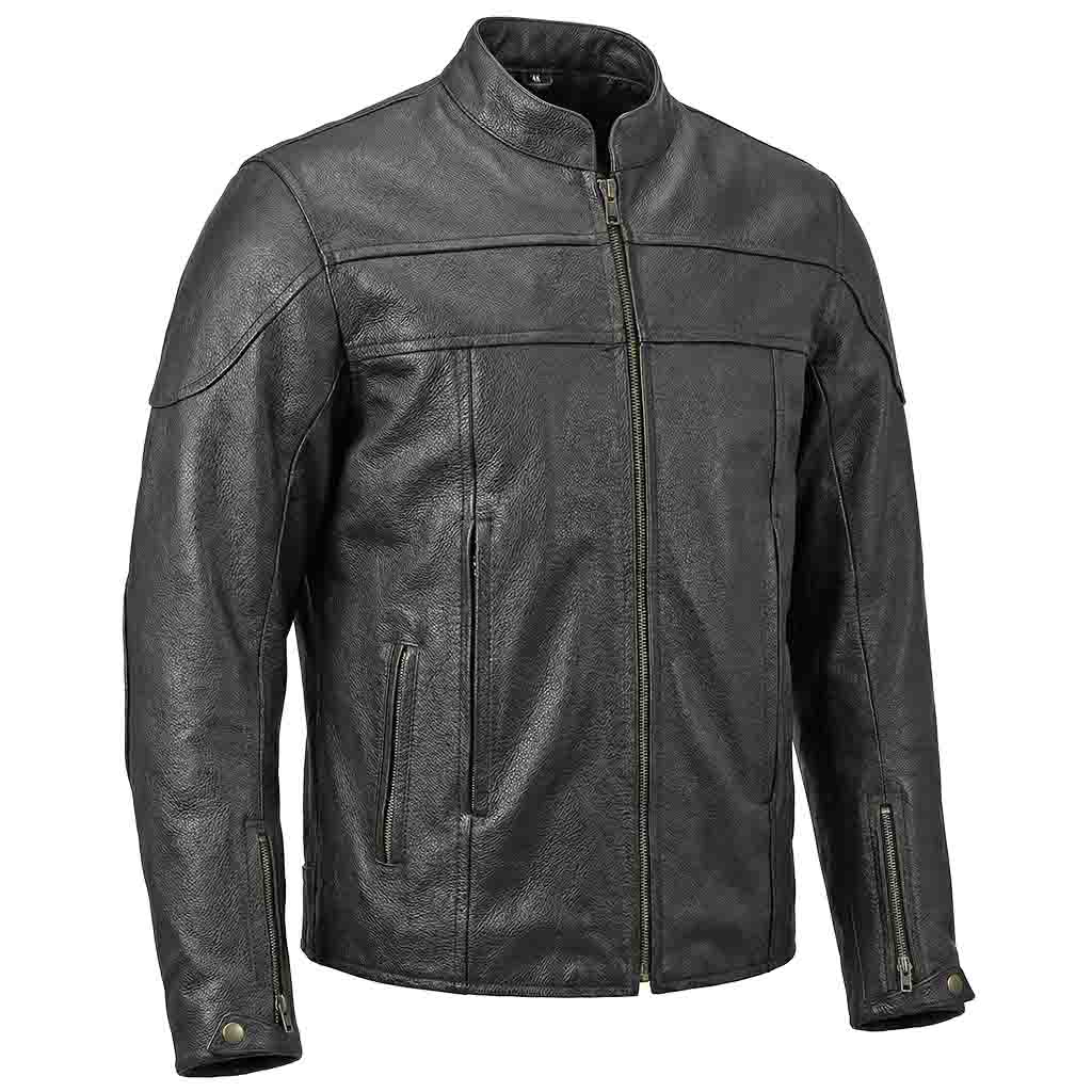 Touring Leather Jacket side pose