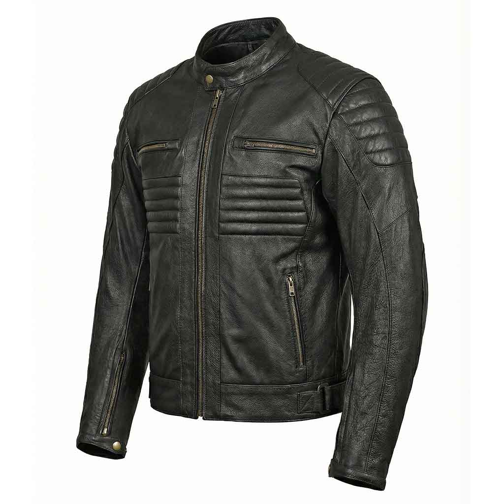eather motorbike jacket for men