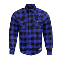 Flannel Motorcycle Shirt Blue