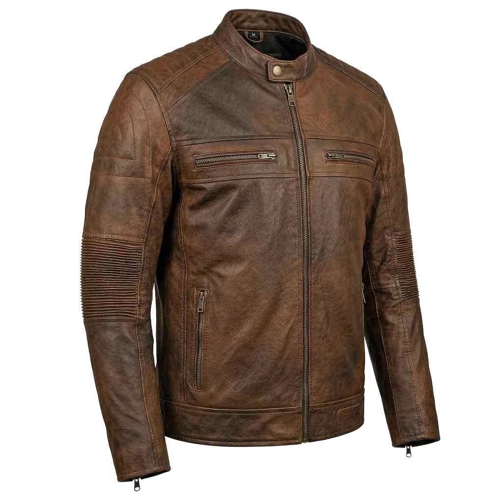 Side view cafe racer jacket