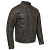 Side view Distressed Leather Jacket