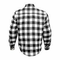 RIDERACT Reinforced Motorcycle Shirt Flannel  back pose