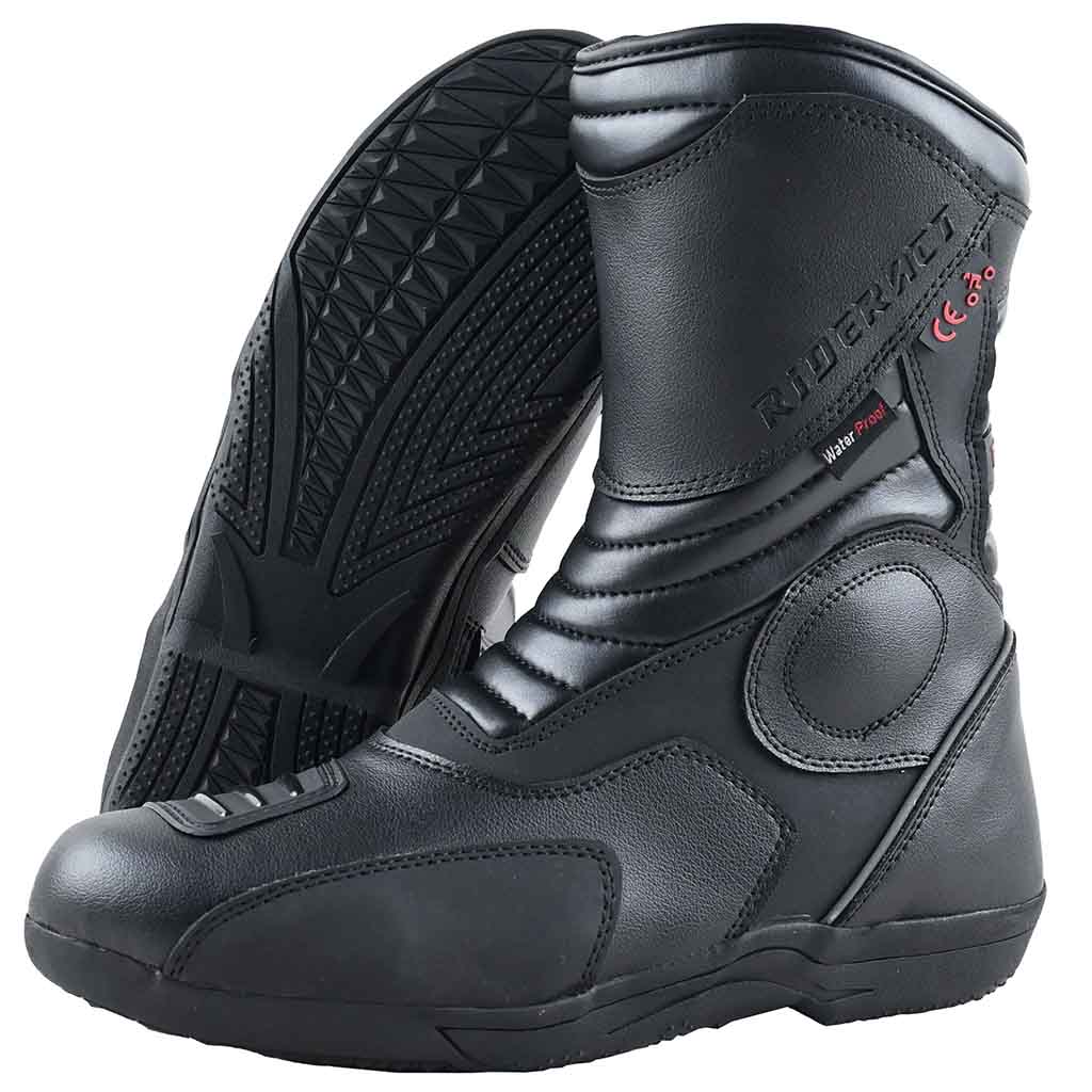 Black Waterproof Motorcycle Boots