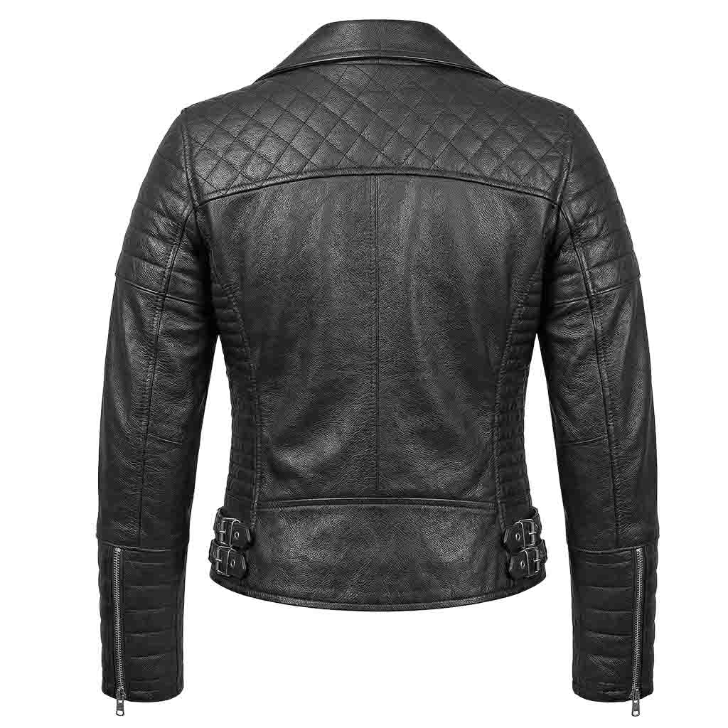 Leather Womens Motorcycle Jacket Brando 