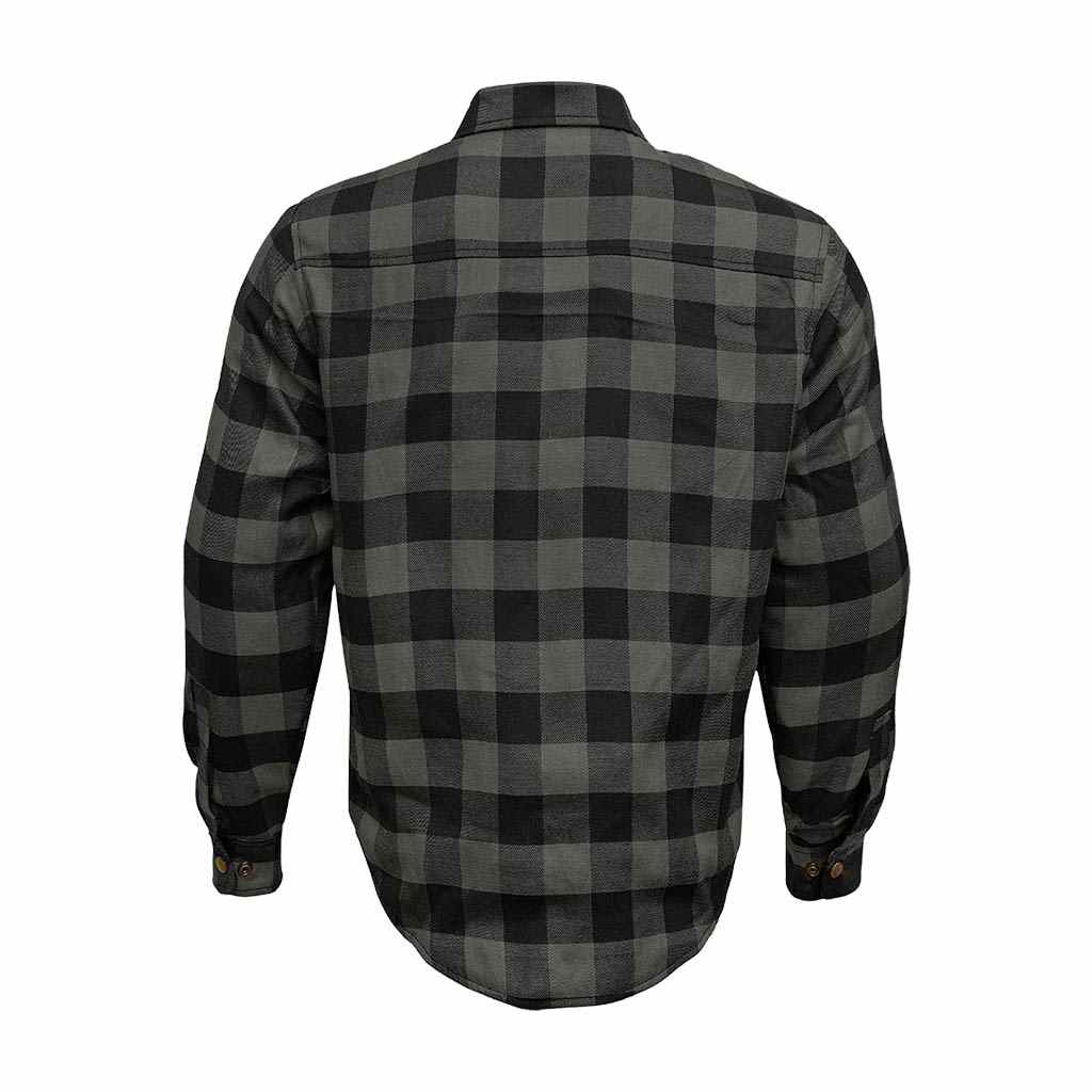 Flannel Shirt Back Grey Black