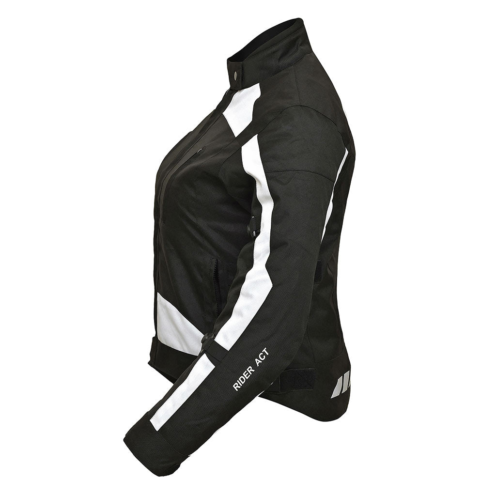 Side pose Female Motorcycle Waterproof Jacket 