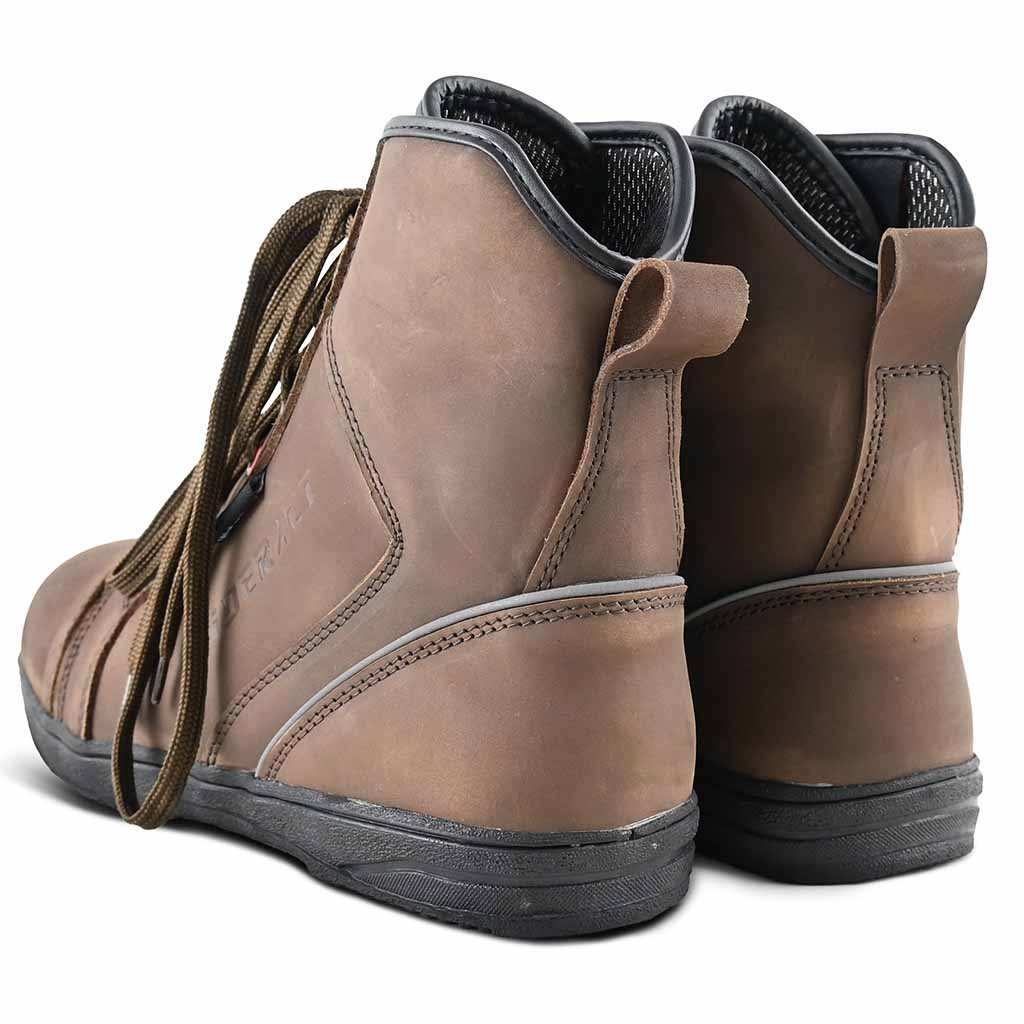 Men motorcycle boots with reflector