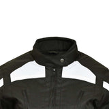 Velcro and press closure foamed collar Biker Jacket Women 