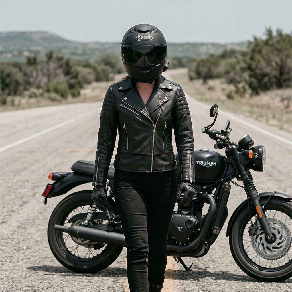 Leather Motorcycle Jacket Black