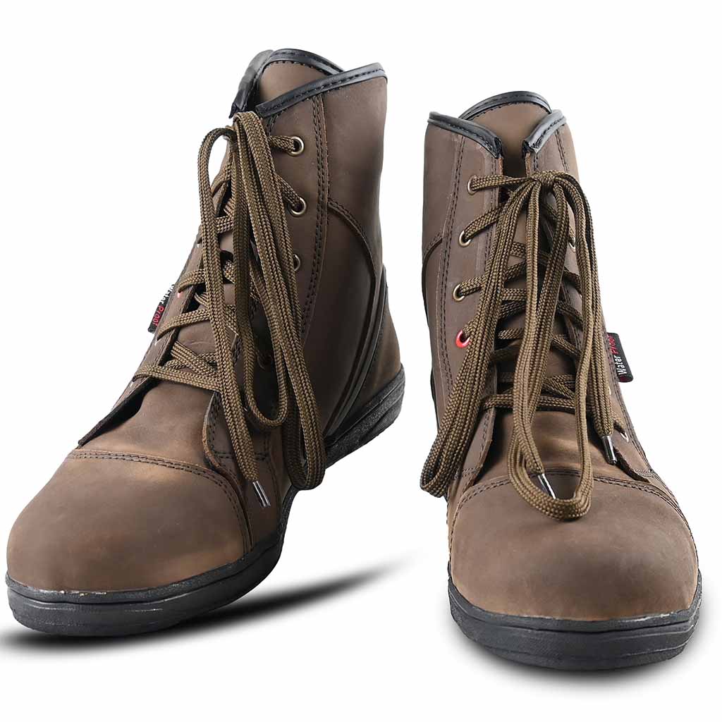 biker shoes brown