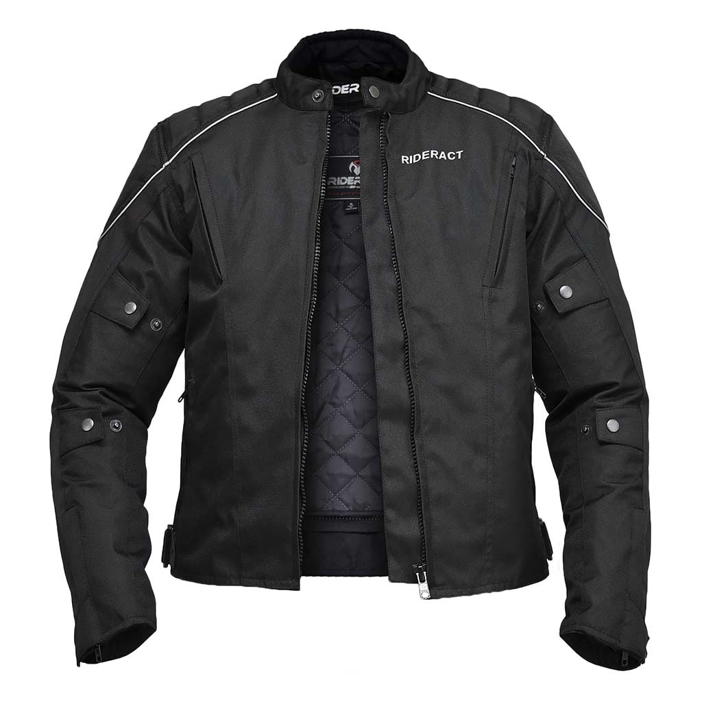 Men waterproof motorcycle Jacket Black 