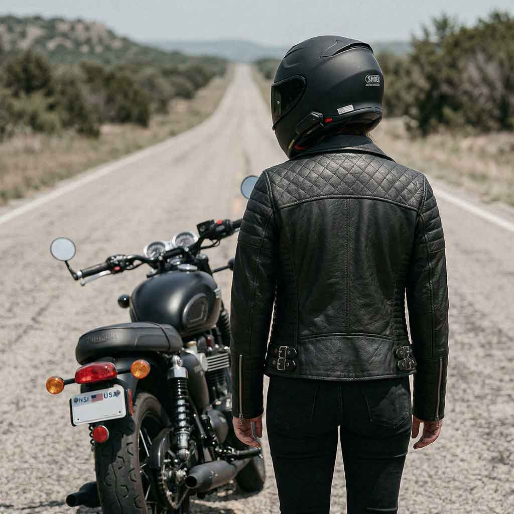 RIDERACT Leather biker Jacket Women Brando