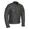 RIDERACT® Mens Combat Leather Motorbike Jacket