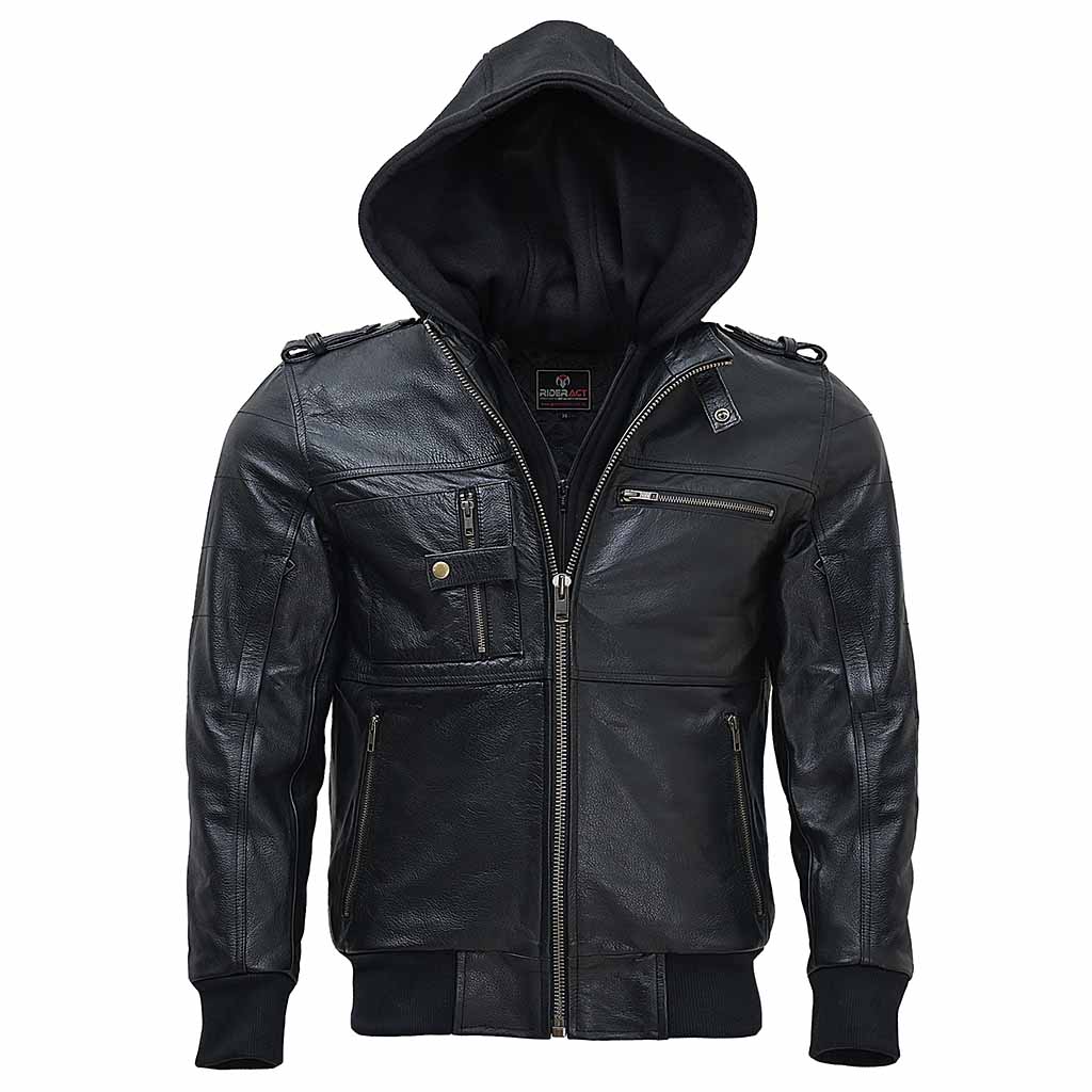 Men Leather Motorcycle Jacket 