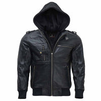 Men Leather Motorcycle Jacket 