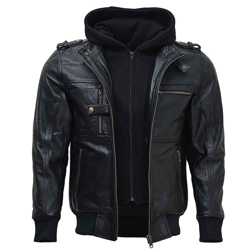 Leather Moto jacket Black
