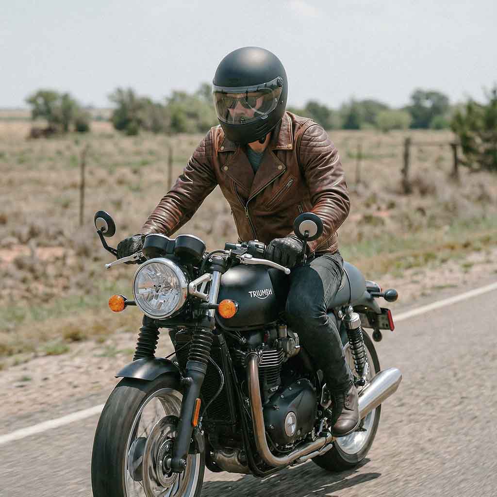 motorcycle leather jacket for men